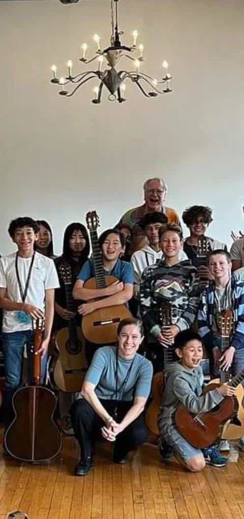 Justin Chen with fellow guitarists