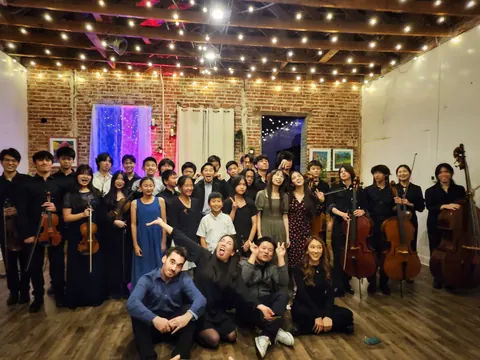 Justin Chen with fellow musicians