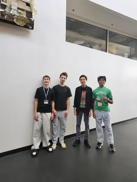 Justin Chen with friends